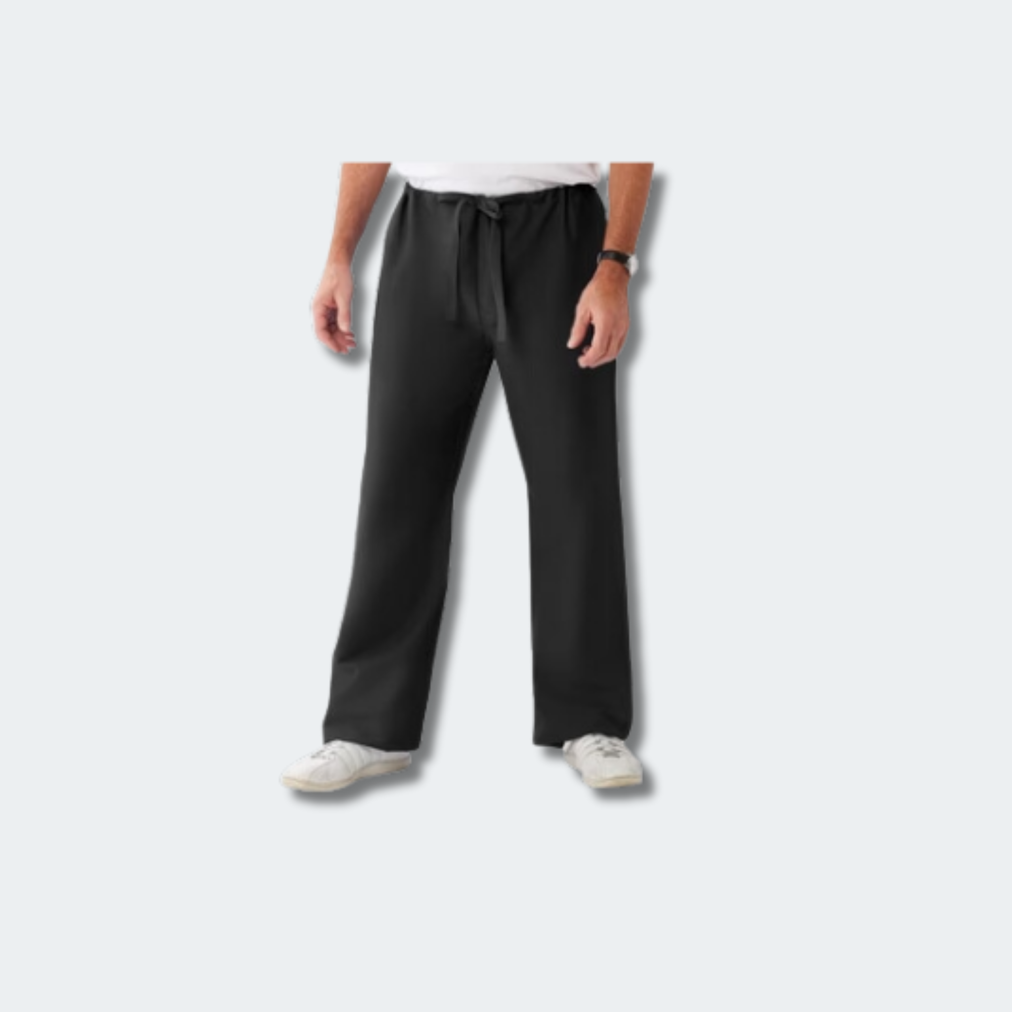 Scrub Pant ComfortEase Unisex Drawstring Reversible Black
