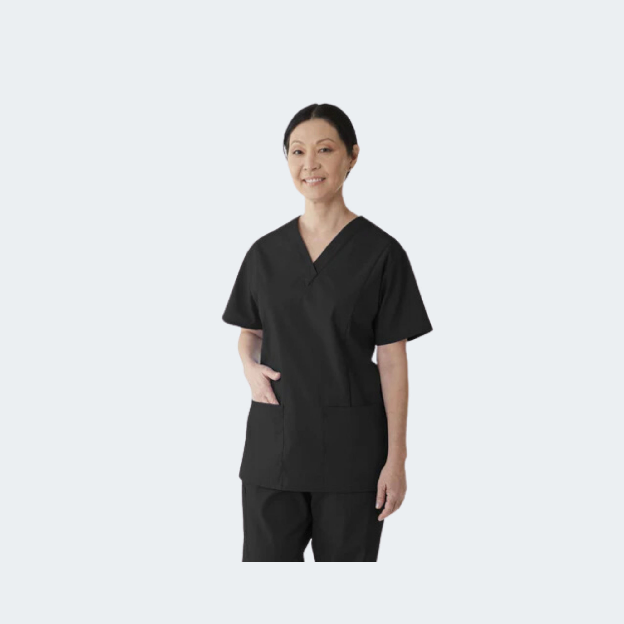 Scrub Tunic Top Comfort Ladies Black