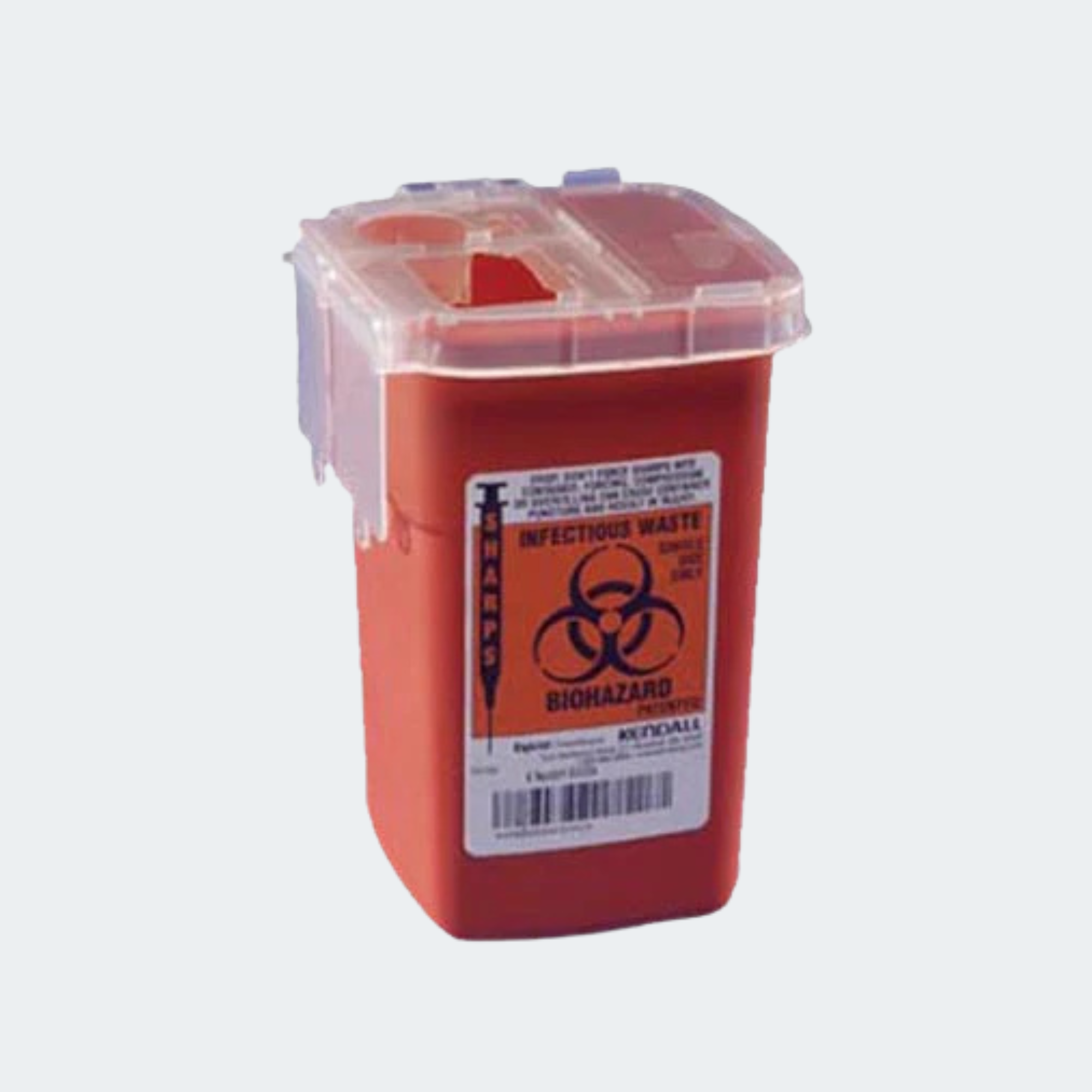 Sharps Container 2.2 Quart Red w/ White Lid (1/EA)