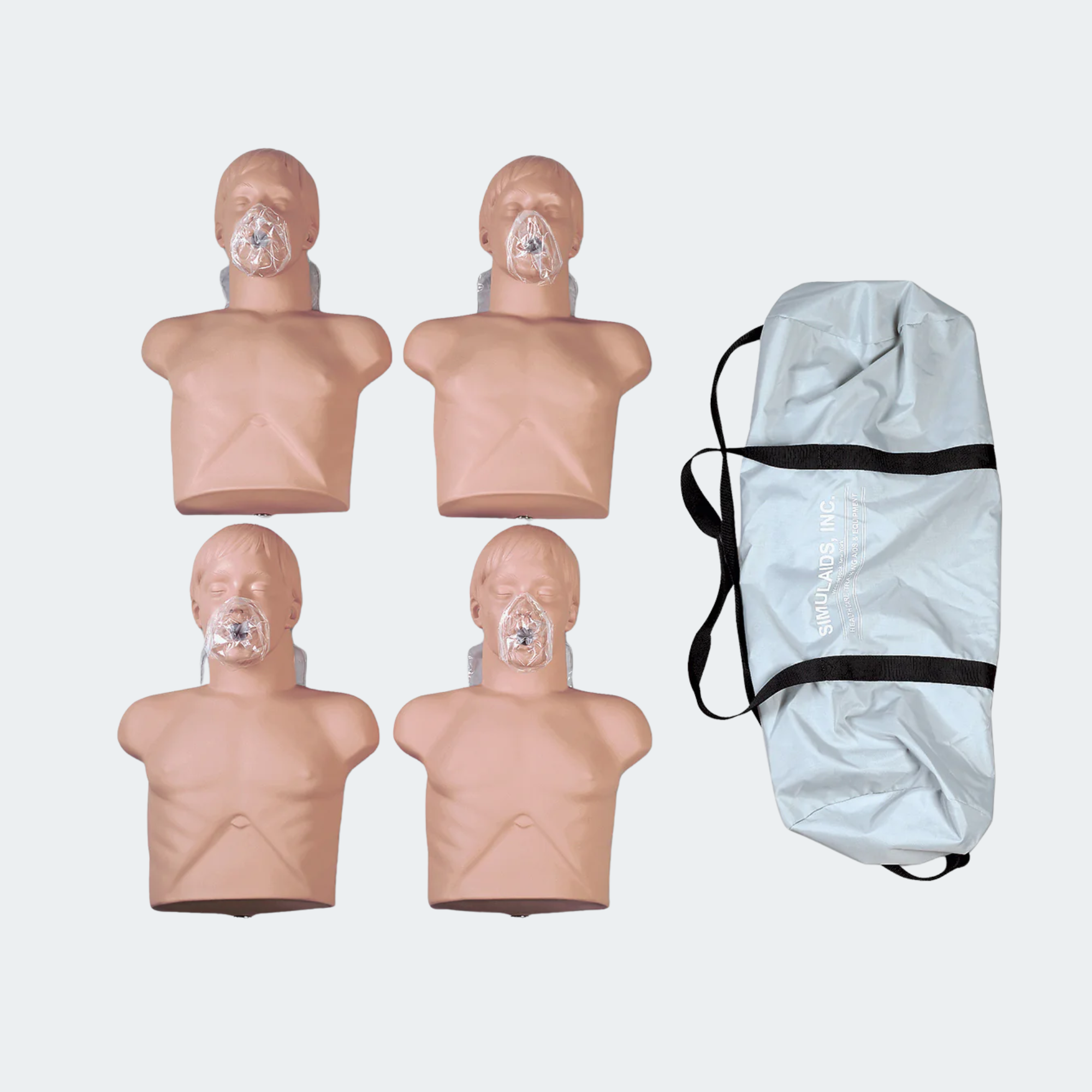 Simulaids Economy Adult Sani-Manikin 4 pk w/Carry Bag