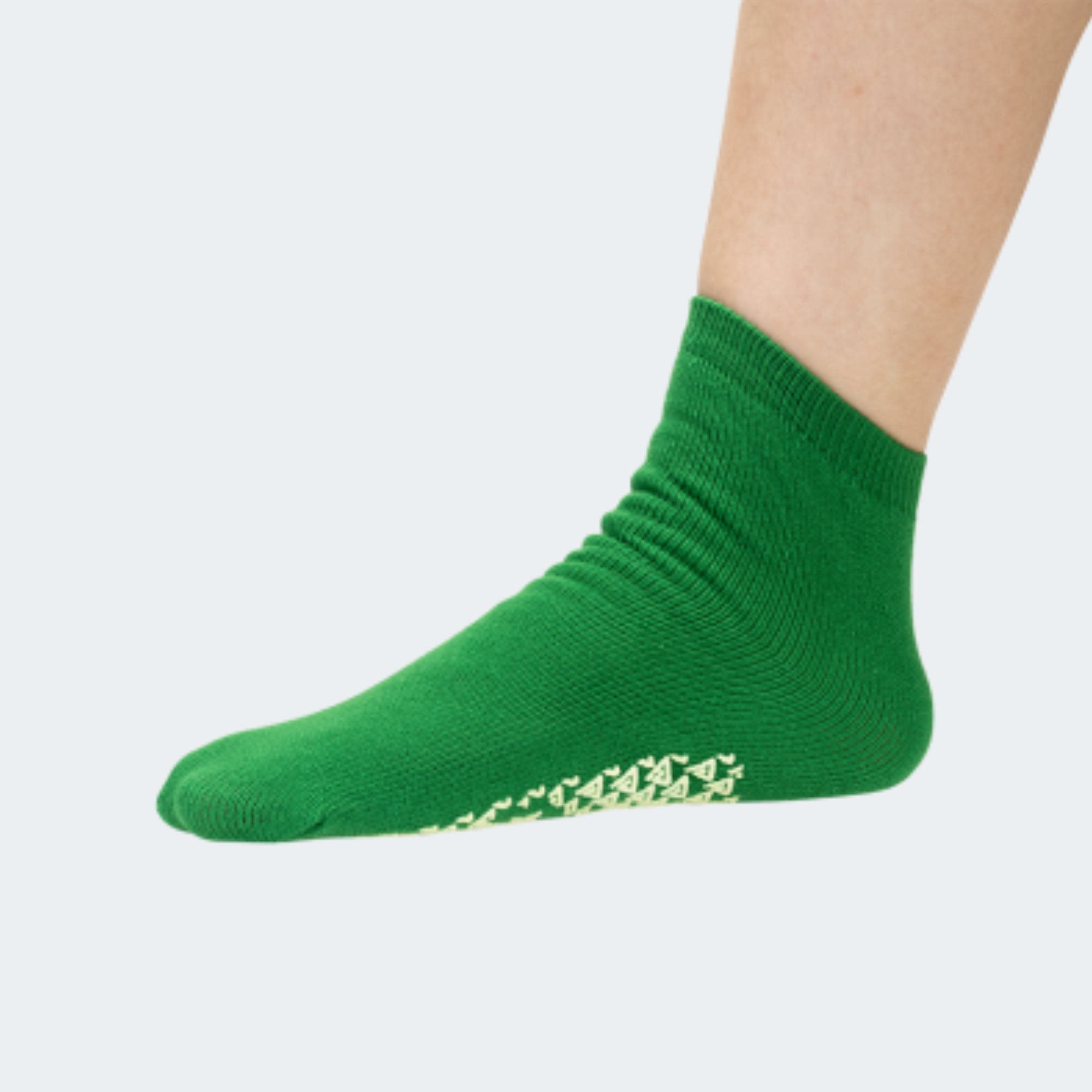 Socks, Single-Sided Slipper Pair, Green, MEDIUM