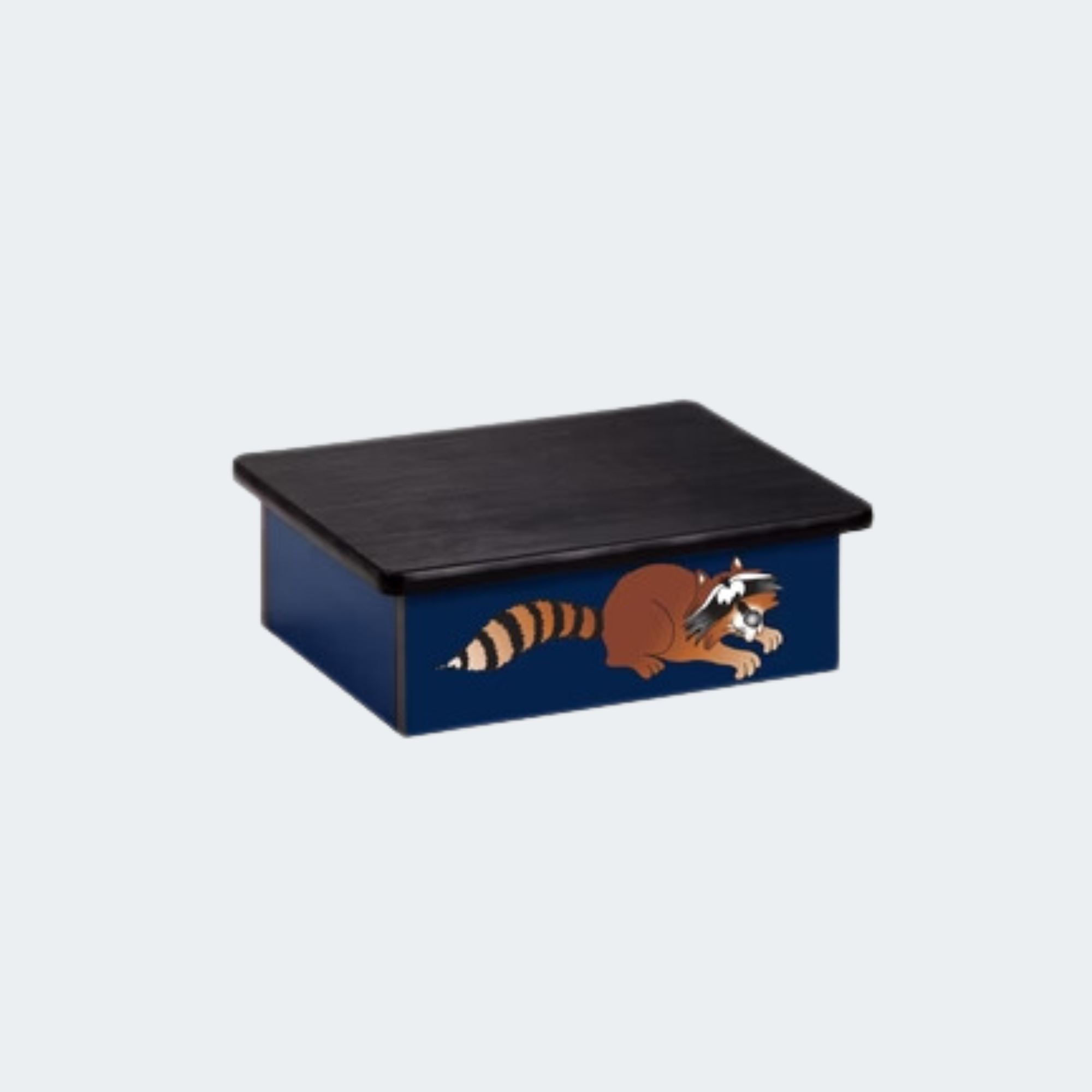 Step Stool featuring Raccoon on Blue