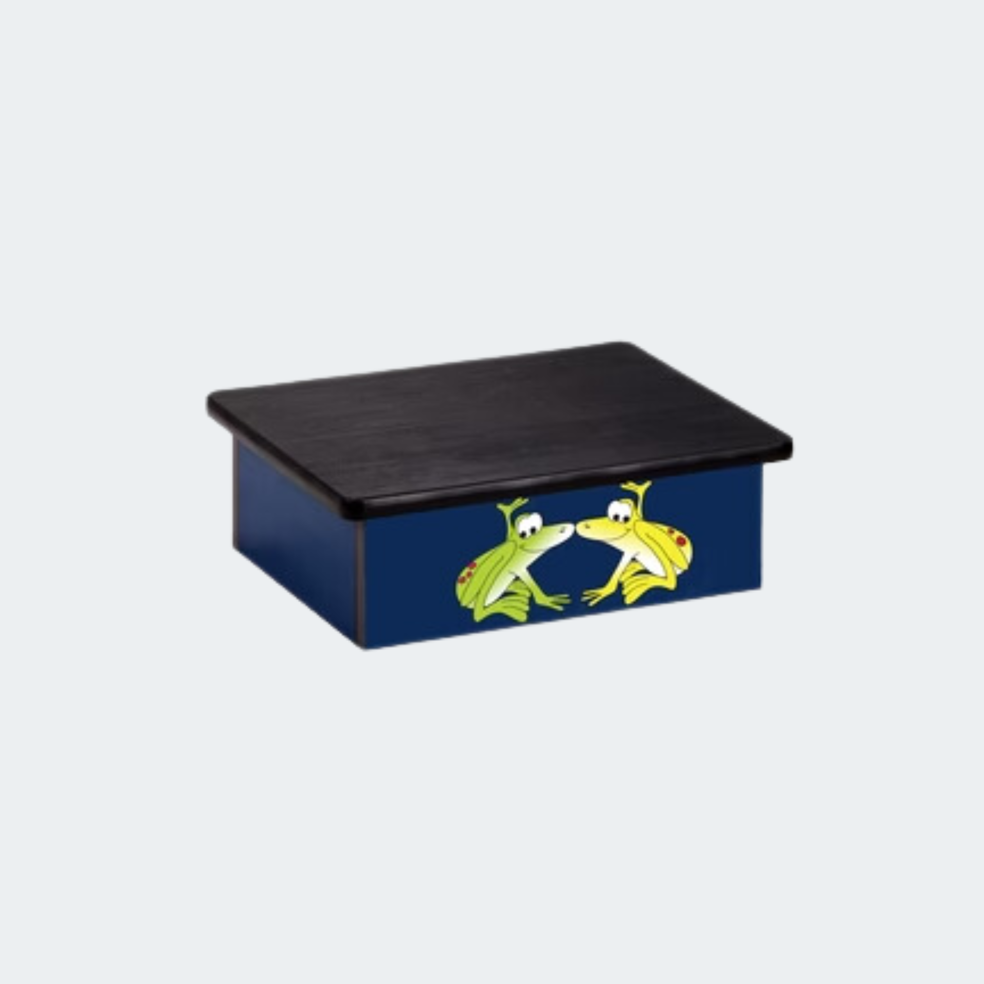 Stool step featuring Tree Frogs on Blue