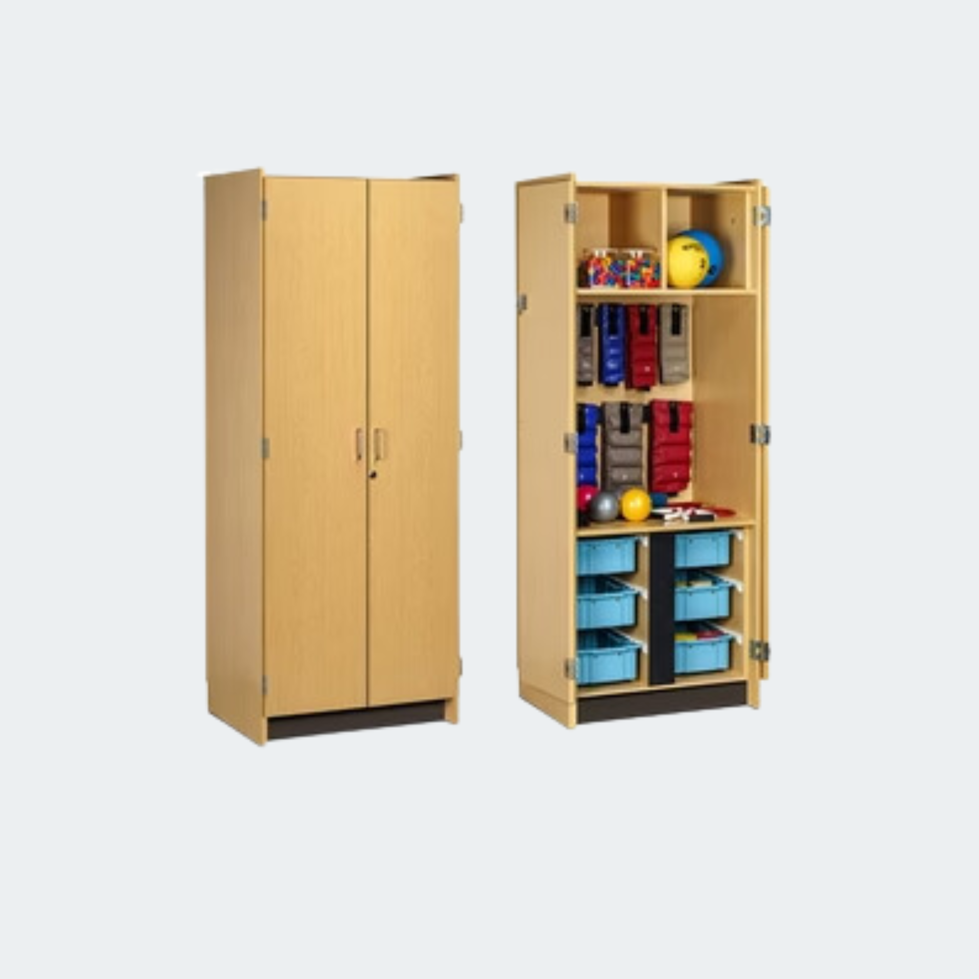 Tall, PT Cabinet with 6 Storage Bins