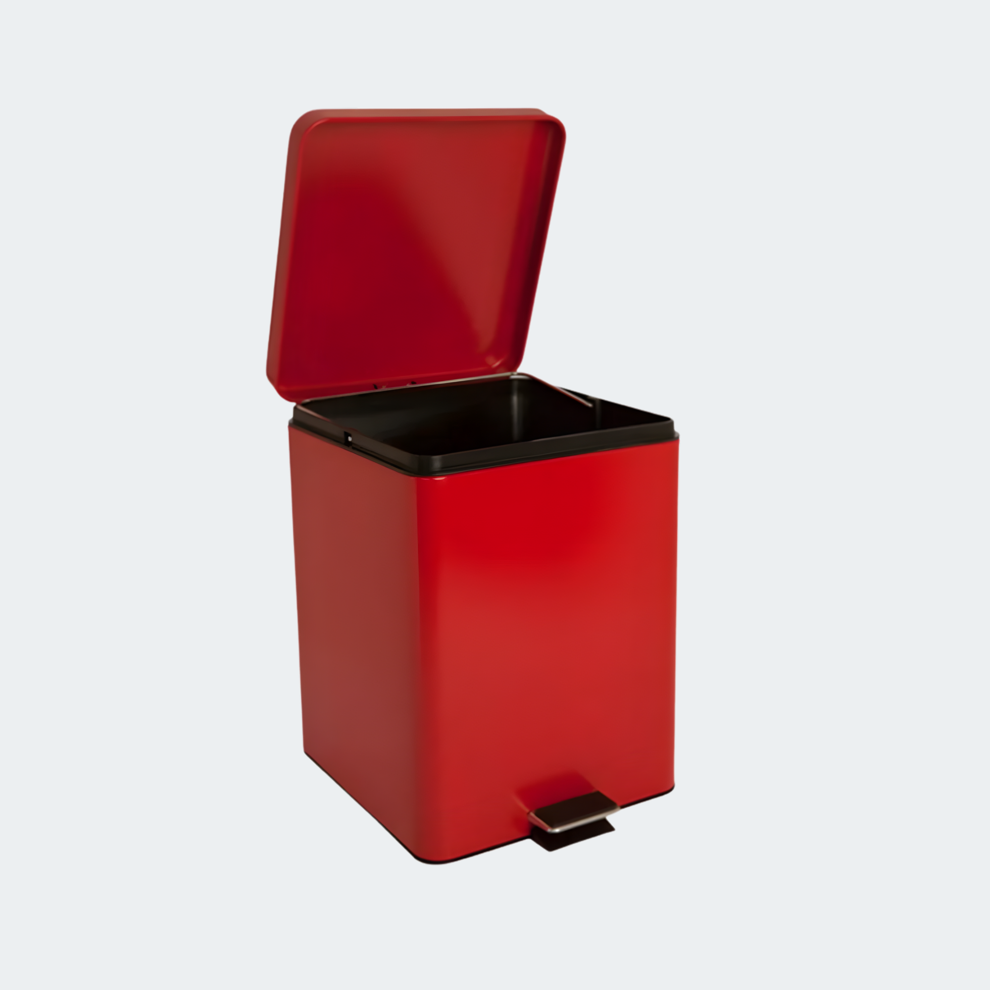 Waste Can Receptacle 32 Quart/8 Gallon Square Red (1EA/CA)