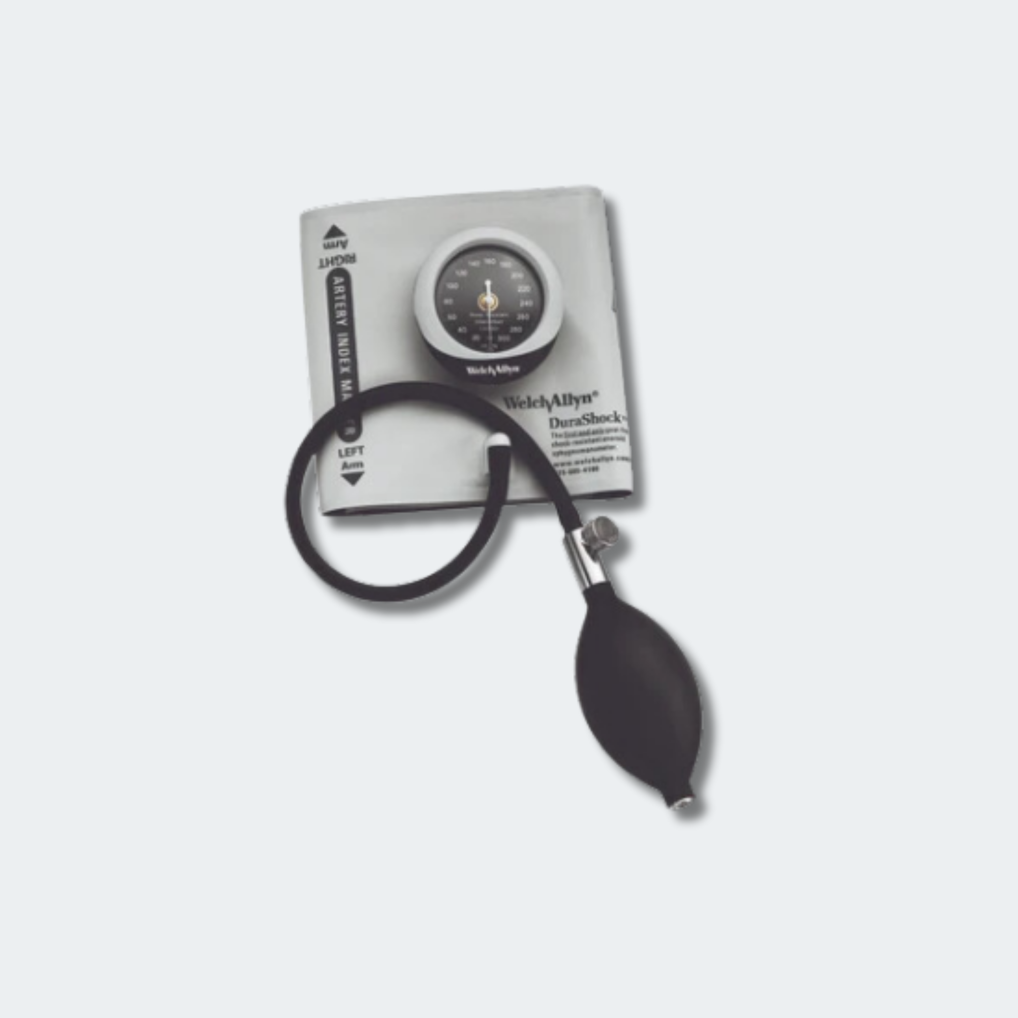 Welch Allyn DuraShock DS45 Pocket Aneroid Sphygmomanometer; Gear Free, Shock Resistant, Laser Engraved Dial,