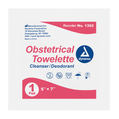 Obstetrical Towelettes 2-% Alcohol 1302 (100EA/BX)