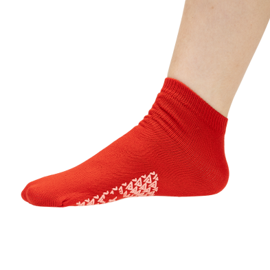 Socks, Single-Sided Slipper Pair, Red SMALL