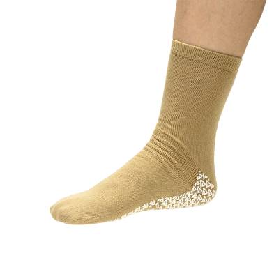 Socks, Single-Sided Slipper Pair, Beige X-Large