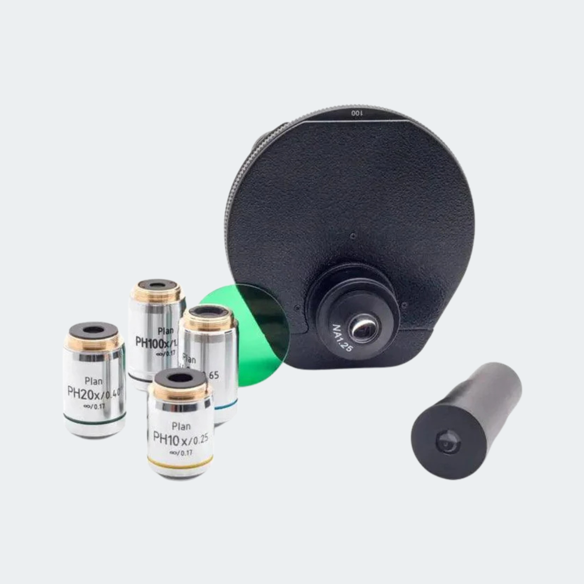 i4 Microscope Infinity Turret Phase Kit: 10x, 20x, 40x, 100x, Brightfield, Darkfield