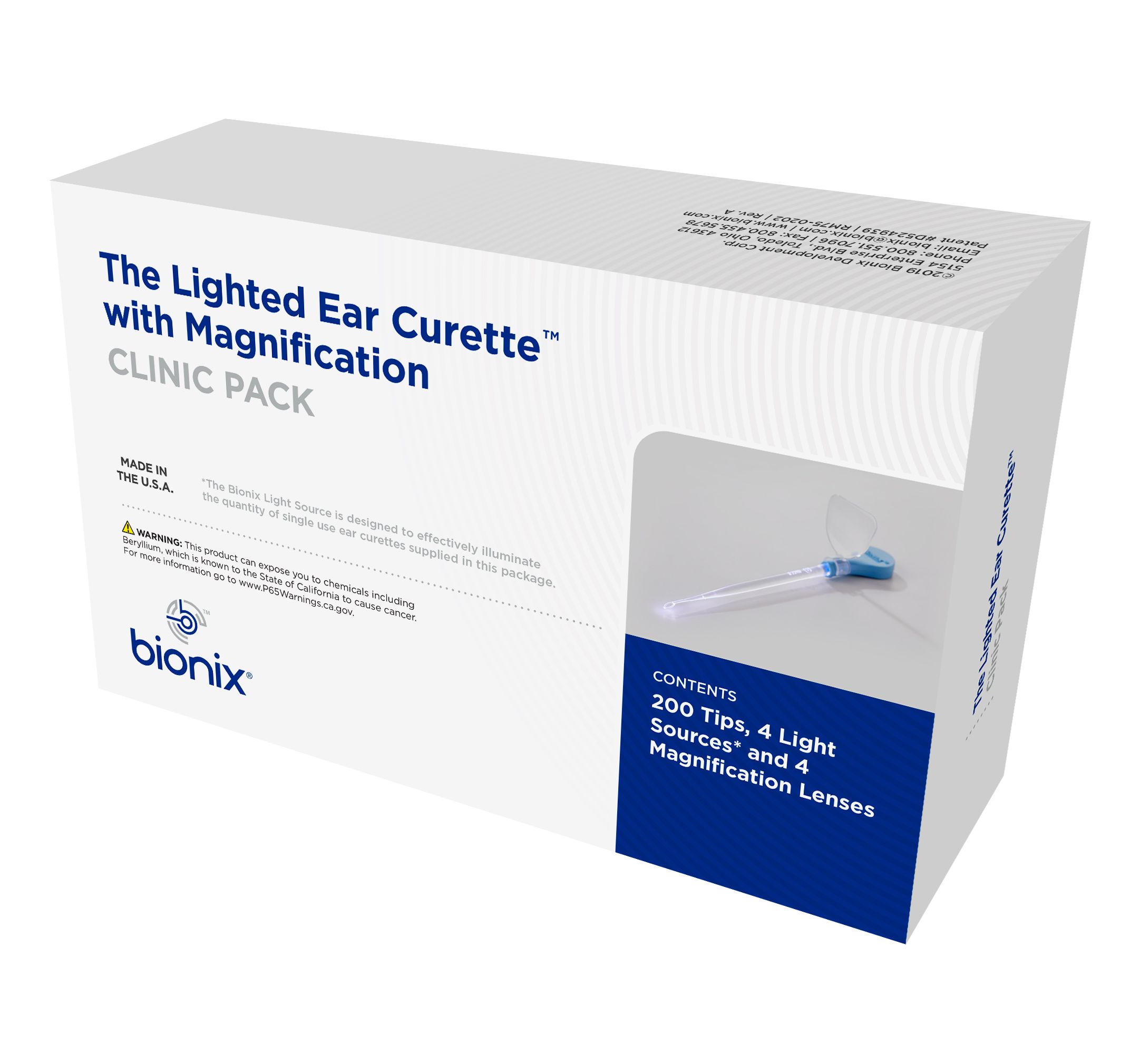 Bionix Lighted AngleLoop® Clinic Pack (200 per box + 4 Light Sources + 4 Magnification lenses)