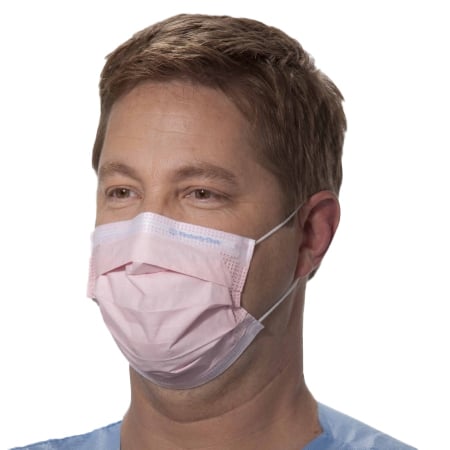 Earloop Procedure Mask, Pink, Halyard