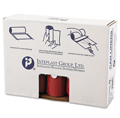 Inteplast Biohazard Can Liner 40 x 46 45gal 1.3mil Red 20/Roll 5 RollsAOSS Medical SupplyInterplastAOSS Medical Supply
