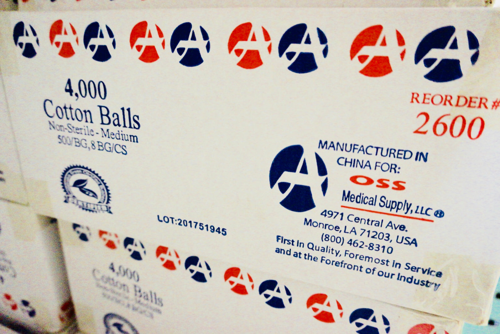 AOSS Cotton Balls NonSterile MediumAOSS Medical SupplyCotton BallAOSS Medical Supply