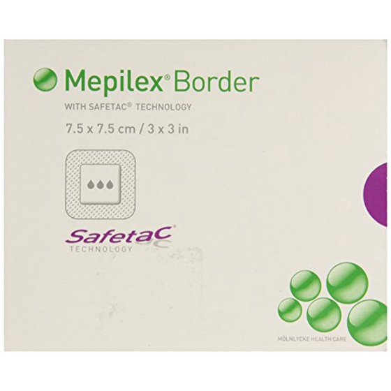 Molnlycke Wound Care Mepilex Border 3 x 3 Inch Self-Adherent Foam DressingMolnlycke Health Care US, LLCWound DressingAOSS Medical Supply